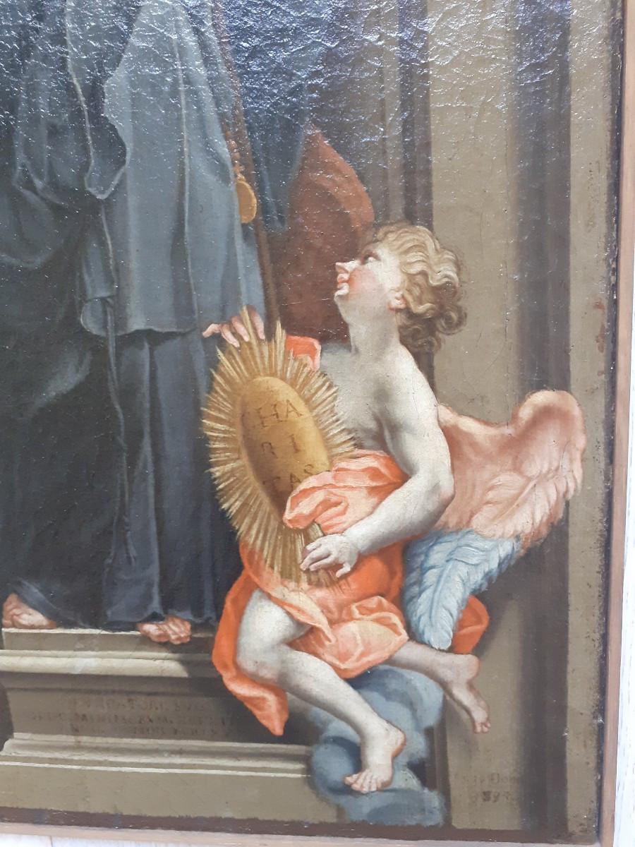 Oil On Canvas.  Saint Francis Of Paola, Italian School, XVIII Secolo-photo-3