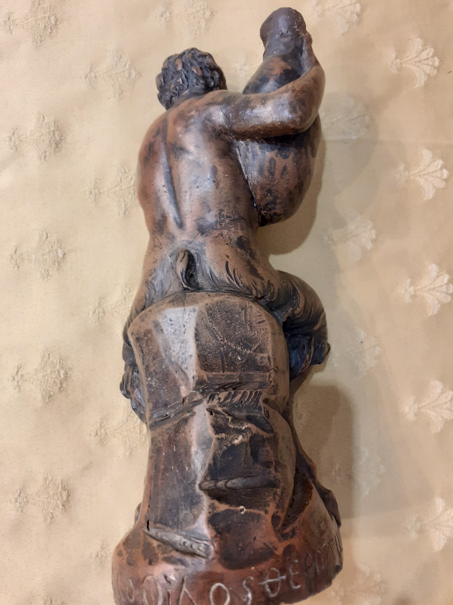 Terracotta  Sculpture Of F The  God Pan, Italy Early 19th Century -photo-4