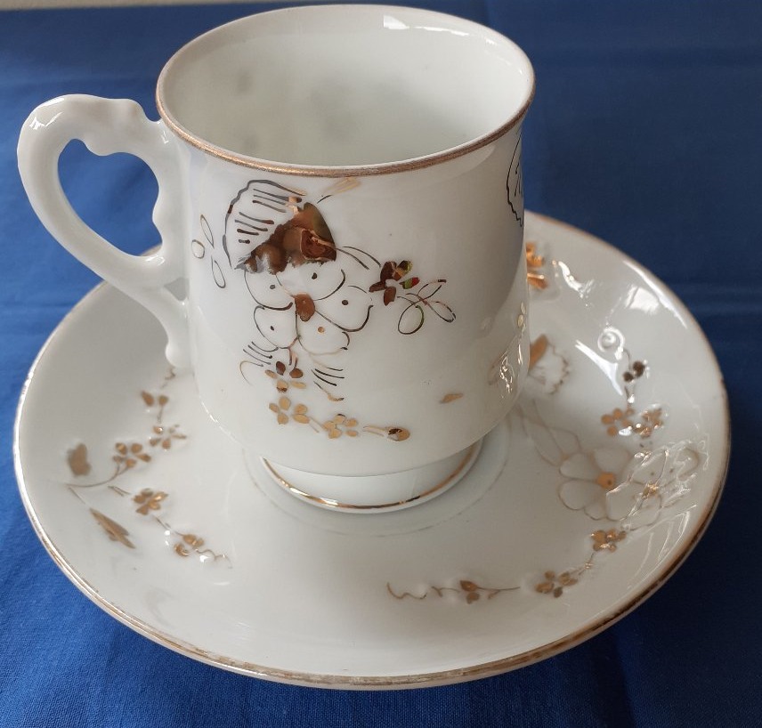 Tasse et souscoupe en porcelaine, Russie, XIXème siècle-photo-2