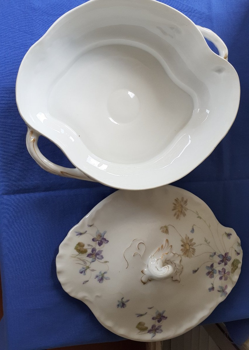 Legumiére en porcelaine, Russie XIXe siècle-photo-3