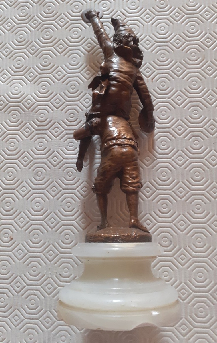 Musicans Acrobats,  Bronze Sculpture By V. Seifert  Austria 20th Century -photo-3