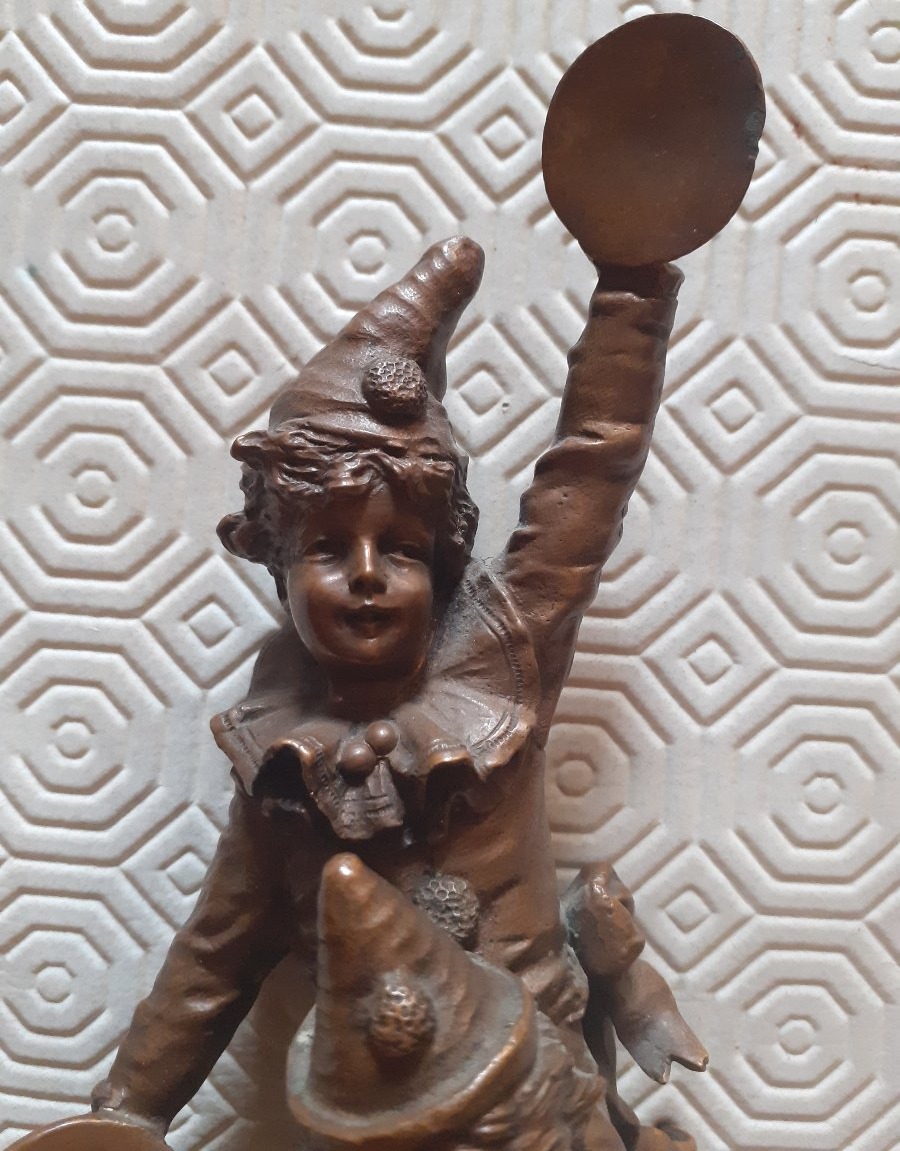 Musicans Acrobats,  Bronze Sculpture By V. Seifert  Austria 20th Century -photo-1