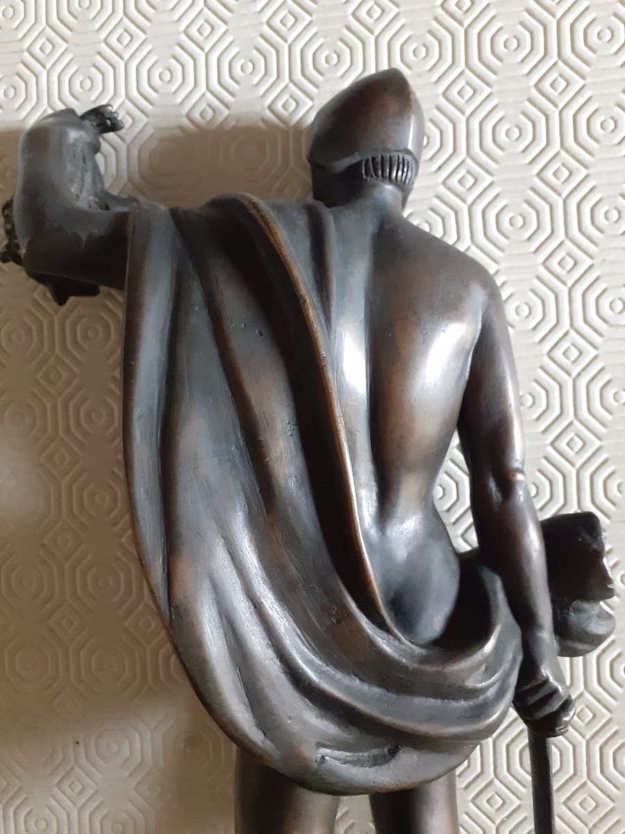 Persée montrant la tete de Méduse, bronze patiné, Italie, vers 1930   -photo-4