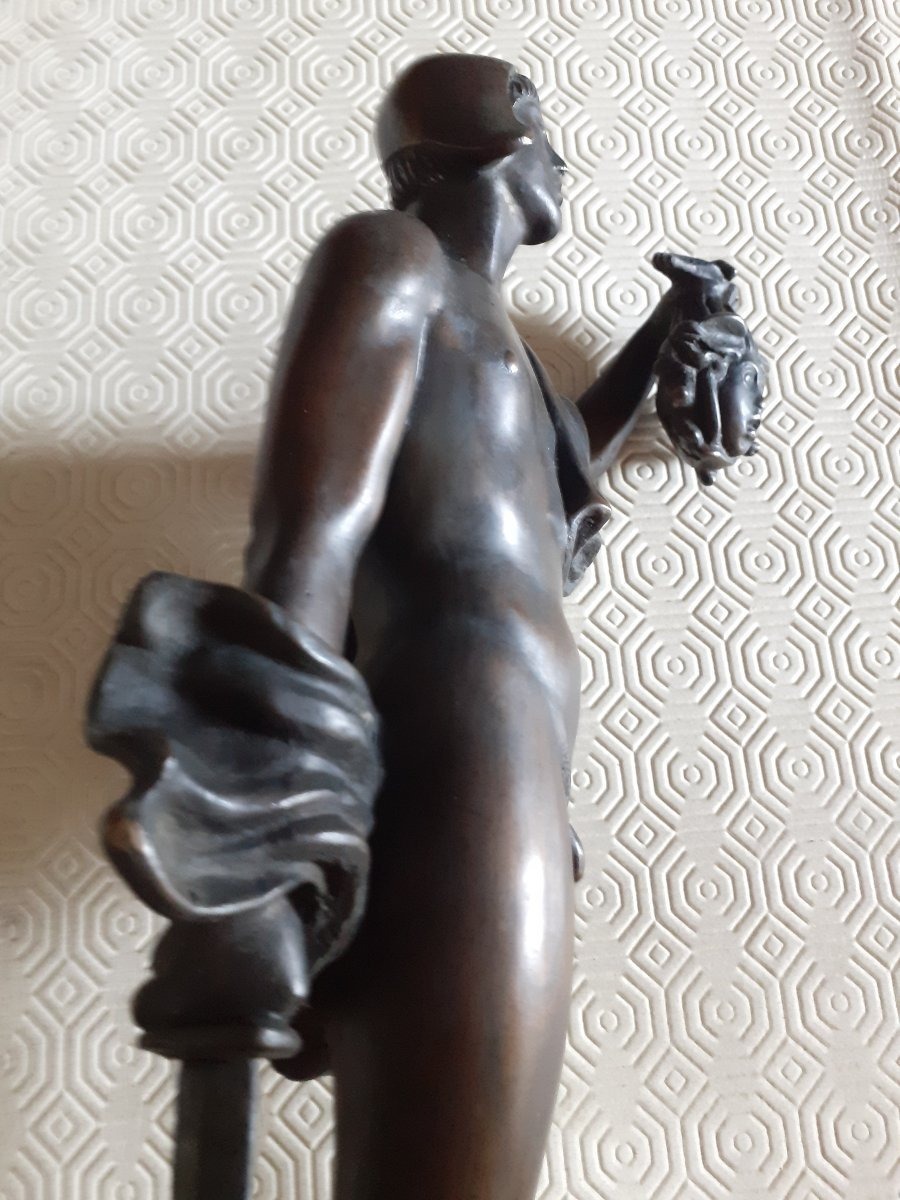 Perseus Showing Medusa's Head, Patinated Bronze, Italy, Abput 1930-photo-1