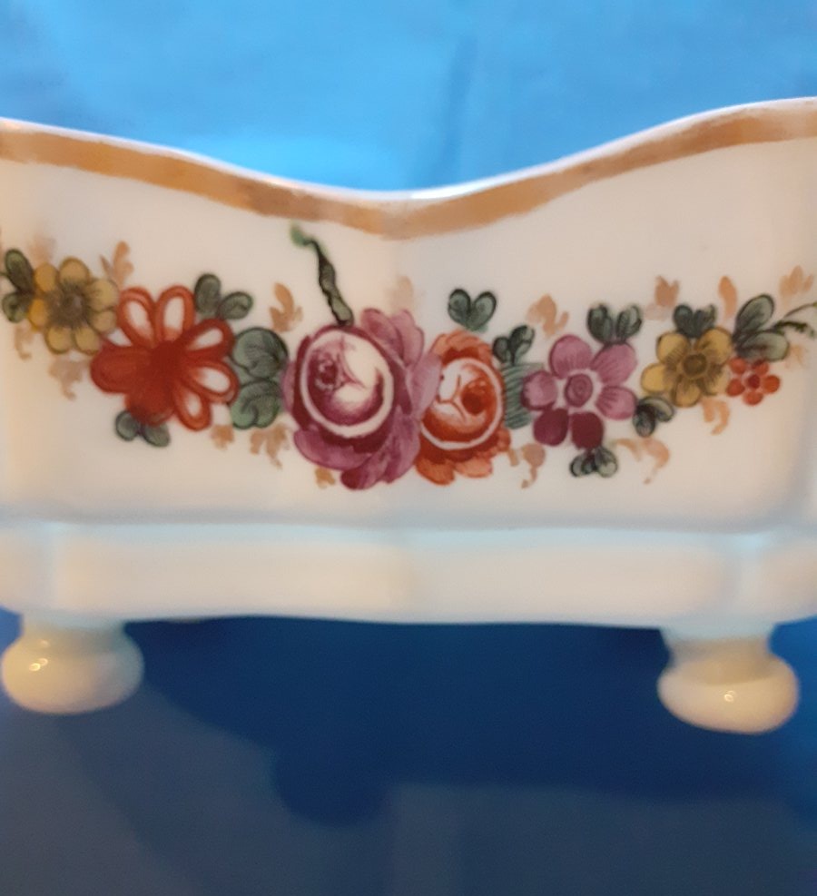 Cache-pot en verre opalin à décor floral, France XIXe siècle-photo-3