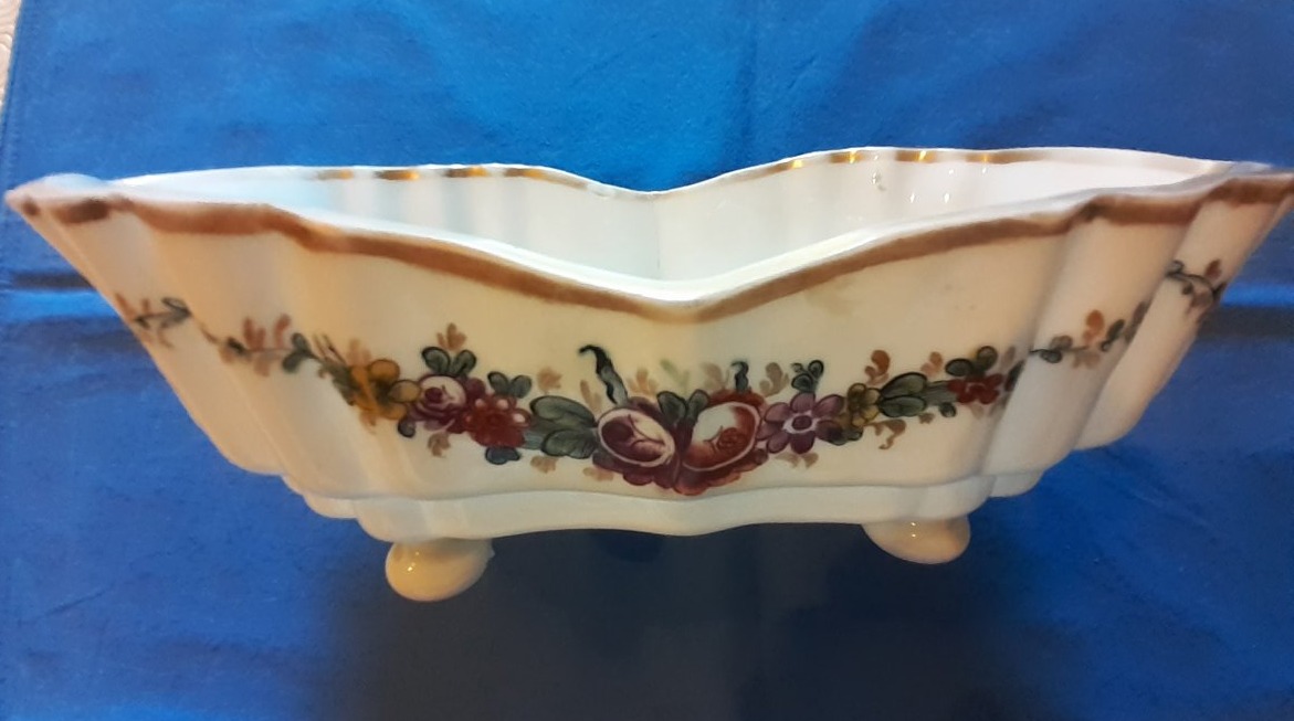 Cache-pot en verre opalin à décor floral, France XIXe siècle-photo-4