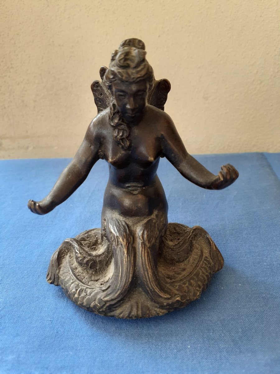 Novelty  Bronze Inkwell With A Classical  Subject,italy, About 1840-photo-3