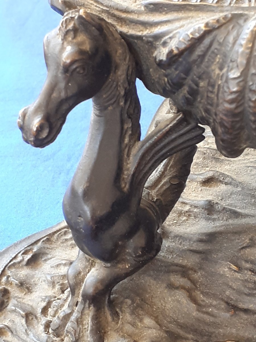 Novelty  Bronze Inkwell With A Classical  Subject,italy, About 1840-photo-1