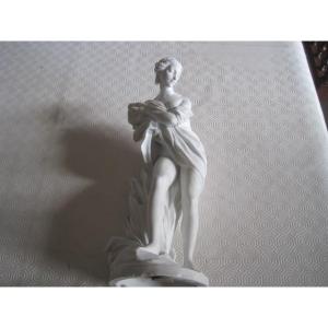 Biscuit Sculpture Of A Bather, Sevres Impressed Mark, France About 1880