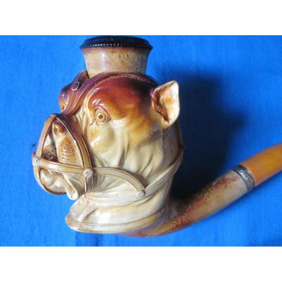 Meerschaum Pipe Of A Mastiff, Nineteenth Century