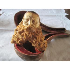 Meerschaum Pipe Representing An Arab With A Large Beard, England, Late Nineteenth Century