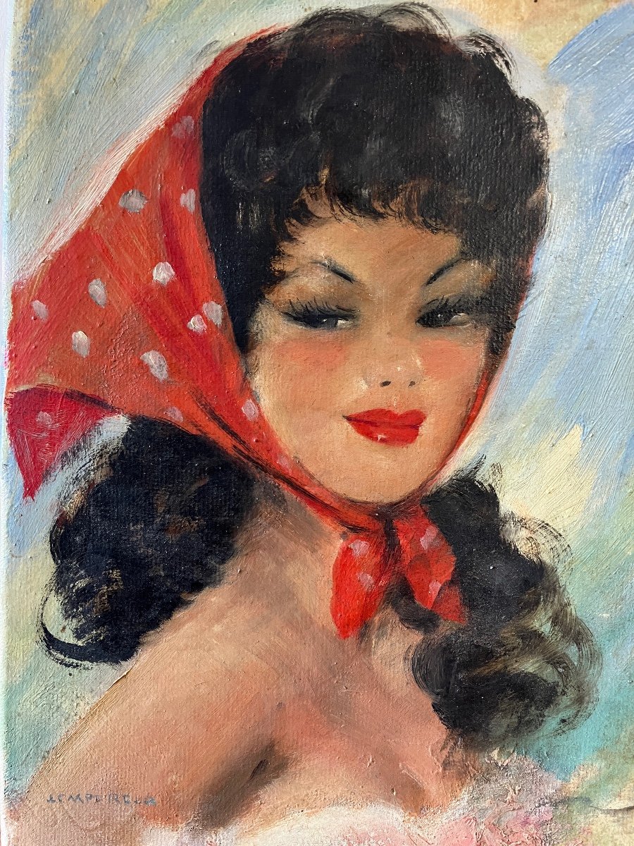 Jules Gustave Lempereur  1902-1985 - Portrait De Femme - Huile sur toile