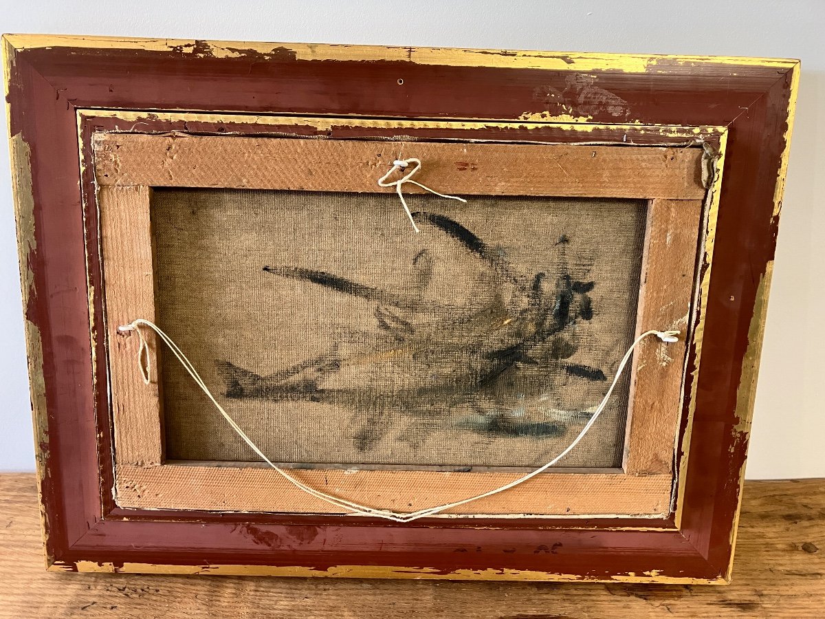 Nature Morte Aux Pommes -1958 - Signée Guiot - Huile Sur Toile.-photo-3