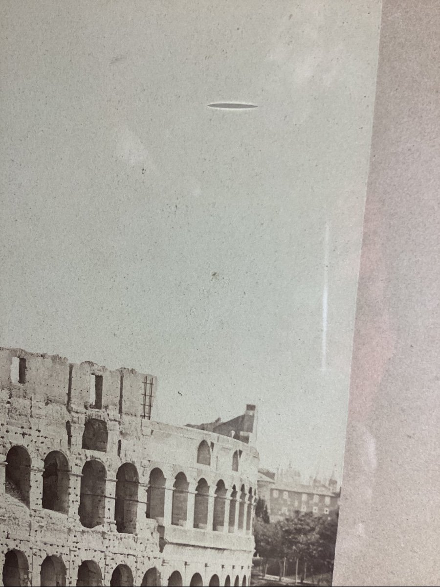 Giuseppe Ninci 1823-1890 -  Le Colisée , Rome -  Circa 1865 - Photographie Et Cadre D’époque 48x61 cm-photo-2