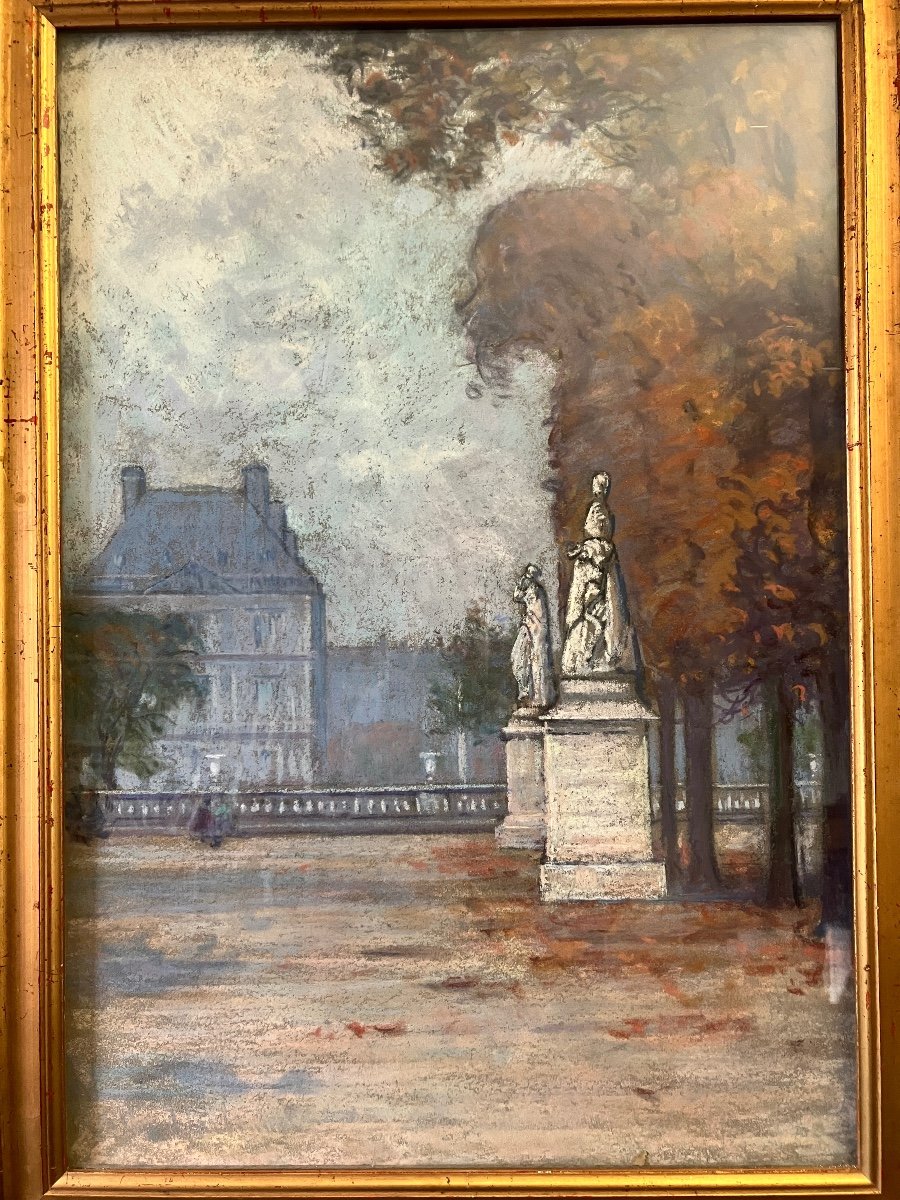 Pastels - Jardin Du Luxembourg - Nina Gallay Charbonnel 1800-1900-photo-2