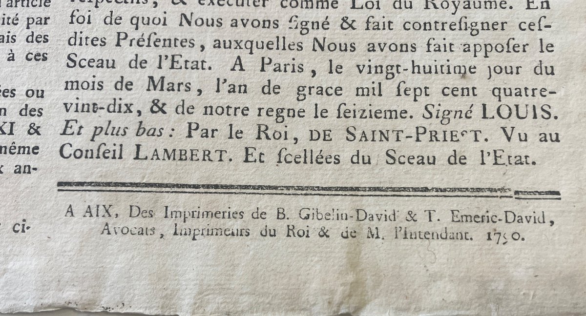Placard / Affiche - Révolution Française - Abolition Des Droits Féodaux 15 Mars 1790 -photo-5