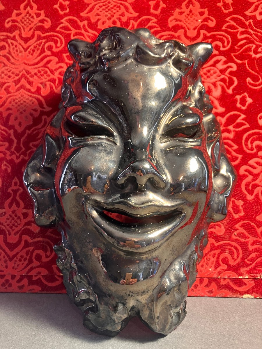 Ceramic - Faun Mask - Pan - Satyr - Jaque Sagan Vallauris-photo-4