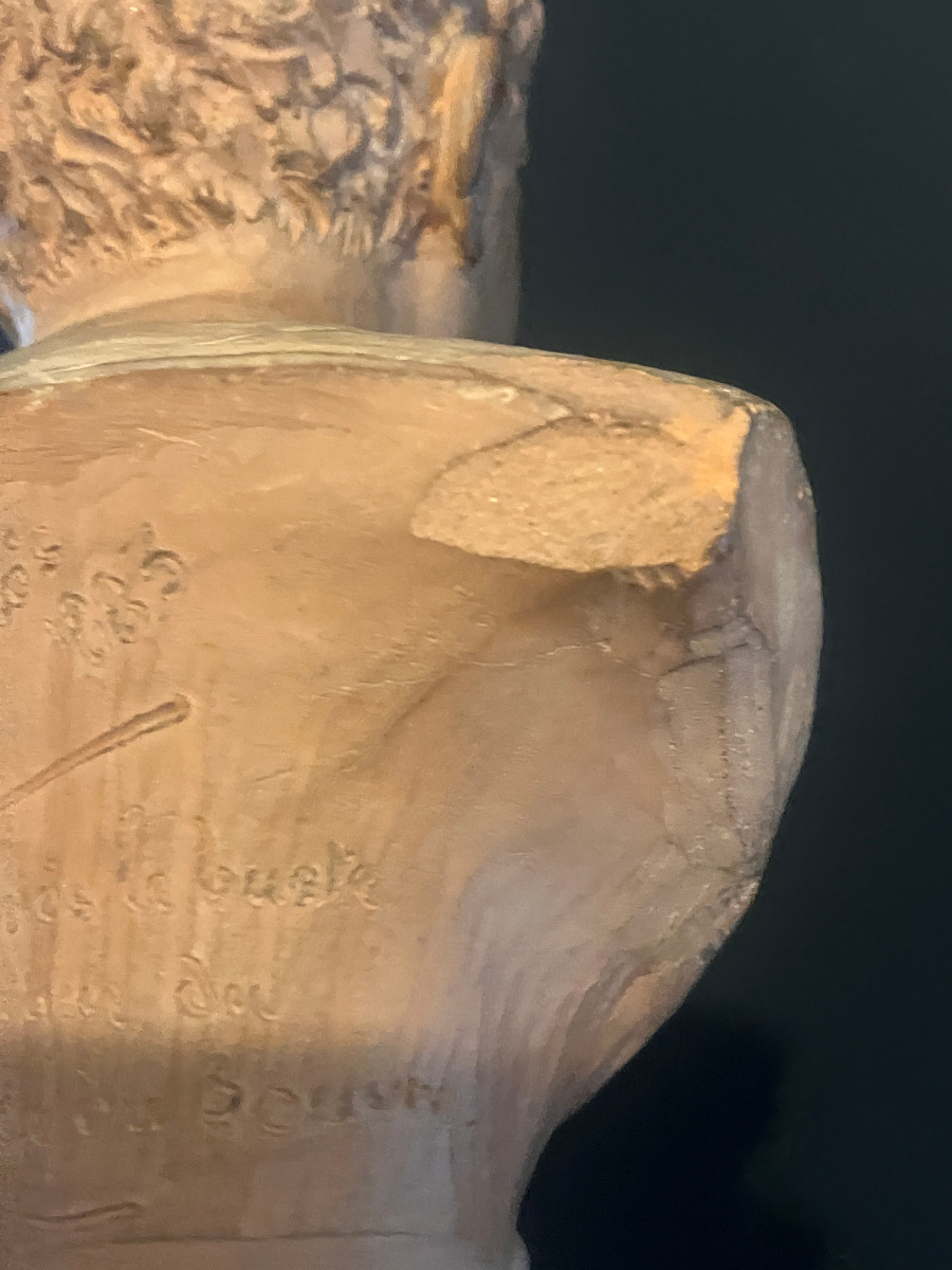 Maurice Journès 1831-1905 - Bust Of Cicero - Terracotta Signed And Dated 1883-photo-2