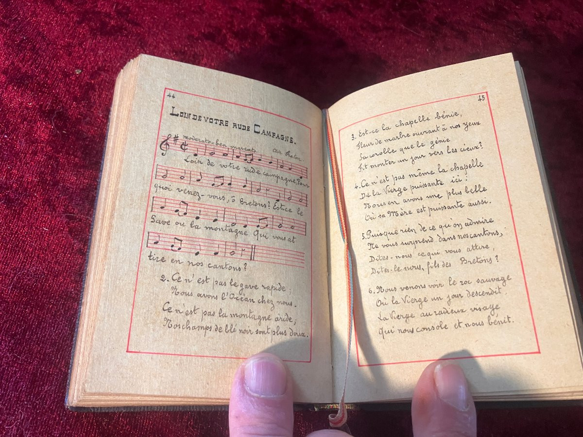 Manuscript Souvenir De Lourdes 1894 Prayers, Songs, Scores From Different Regions. Missal.-photo-1