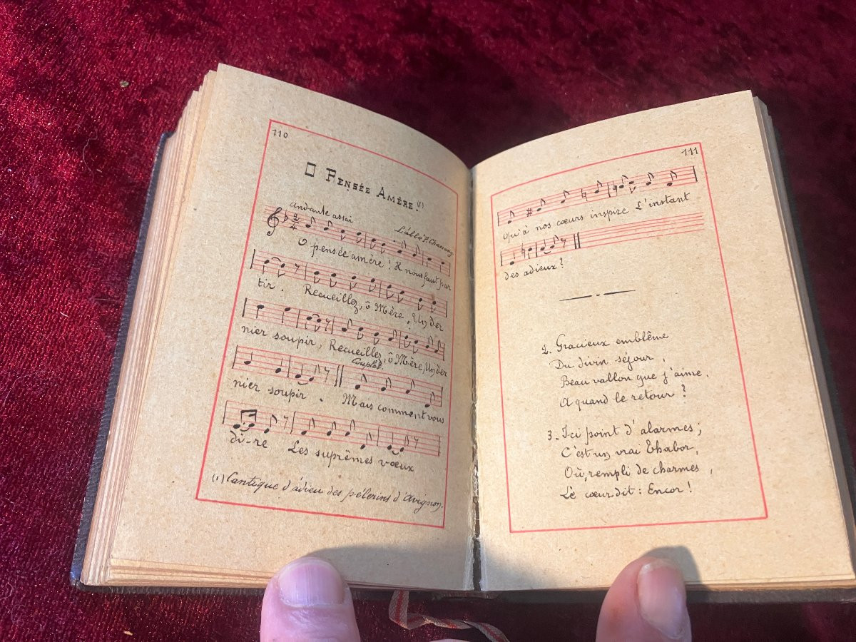 Manuscript Souvenir De Lourdes 1894 Prayers, Songs, Scores From Different Regions. Missal.-photo-3