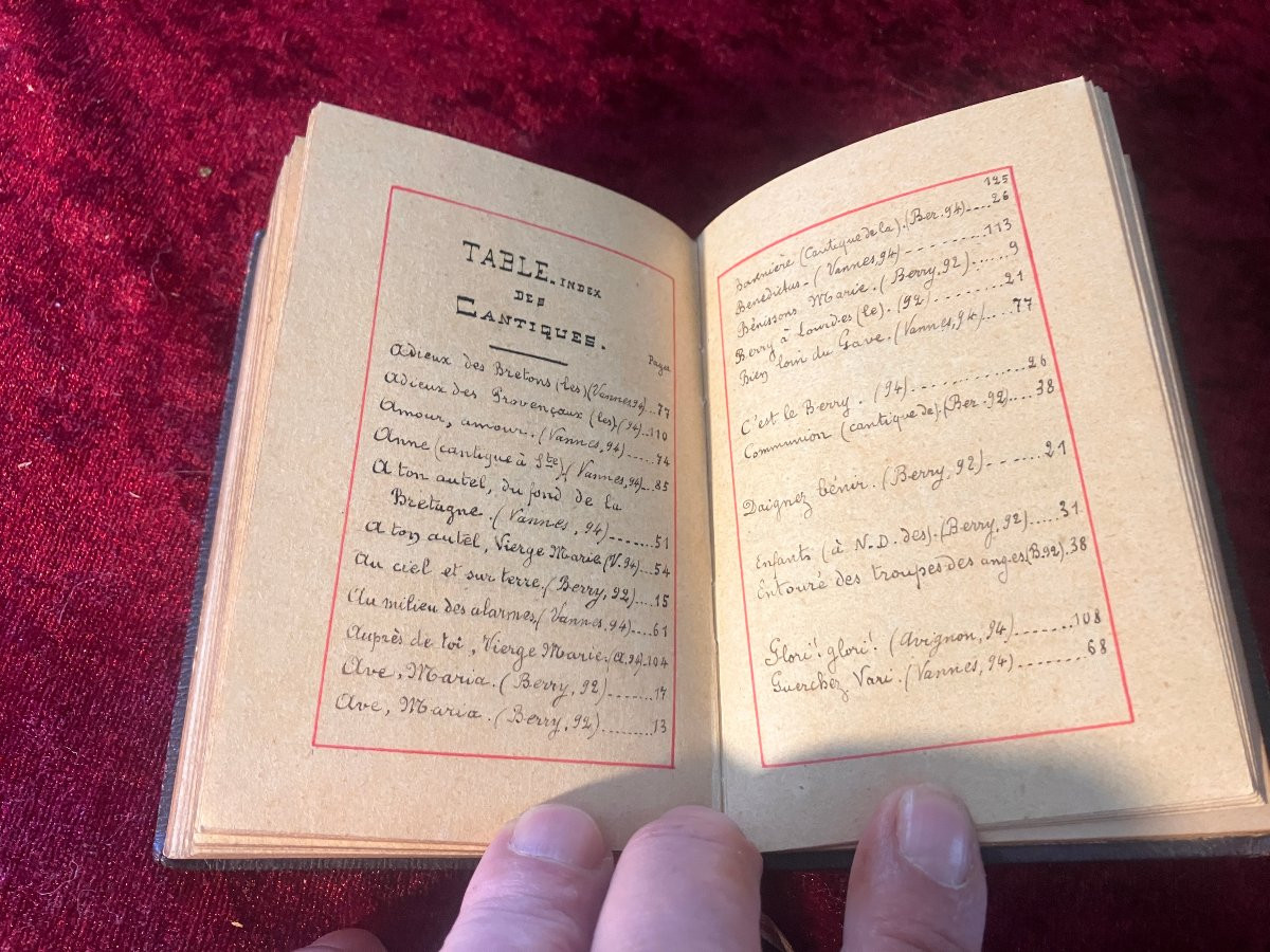 Manuscript Souvenir De Lourdes 1894 Prayers, Songs, Scores From Different Regions. Missal.-photo-5