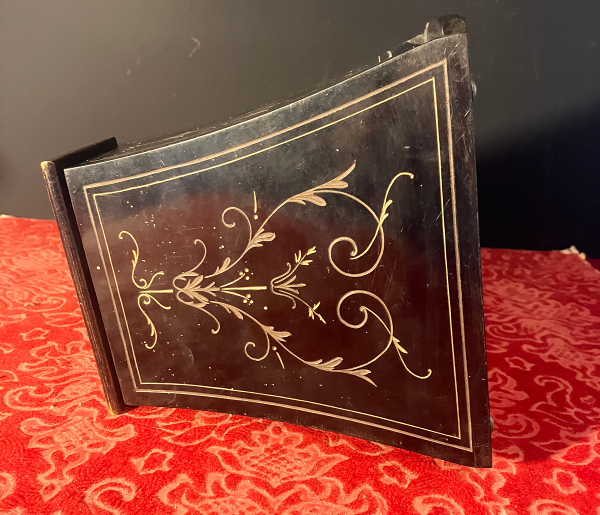 Visionneuse stéréoscopique - Brewster - Napoléon III - Bois noirci - Époque victorienne - c1860-photo-1