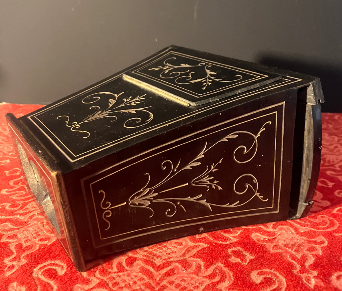 Visionneuse stéréoscopique - Brewster - Napoléon III - Bois noirci - Époque victorienne - c1860-photo-5