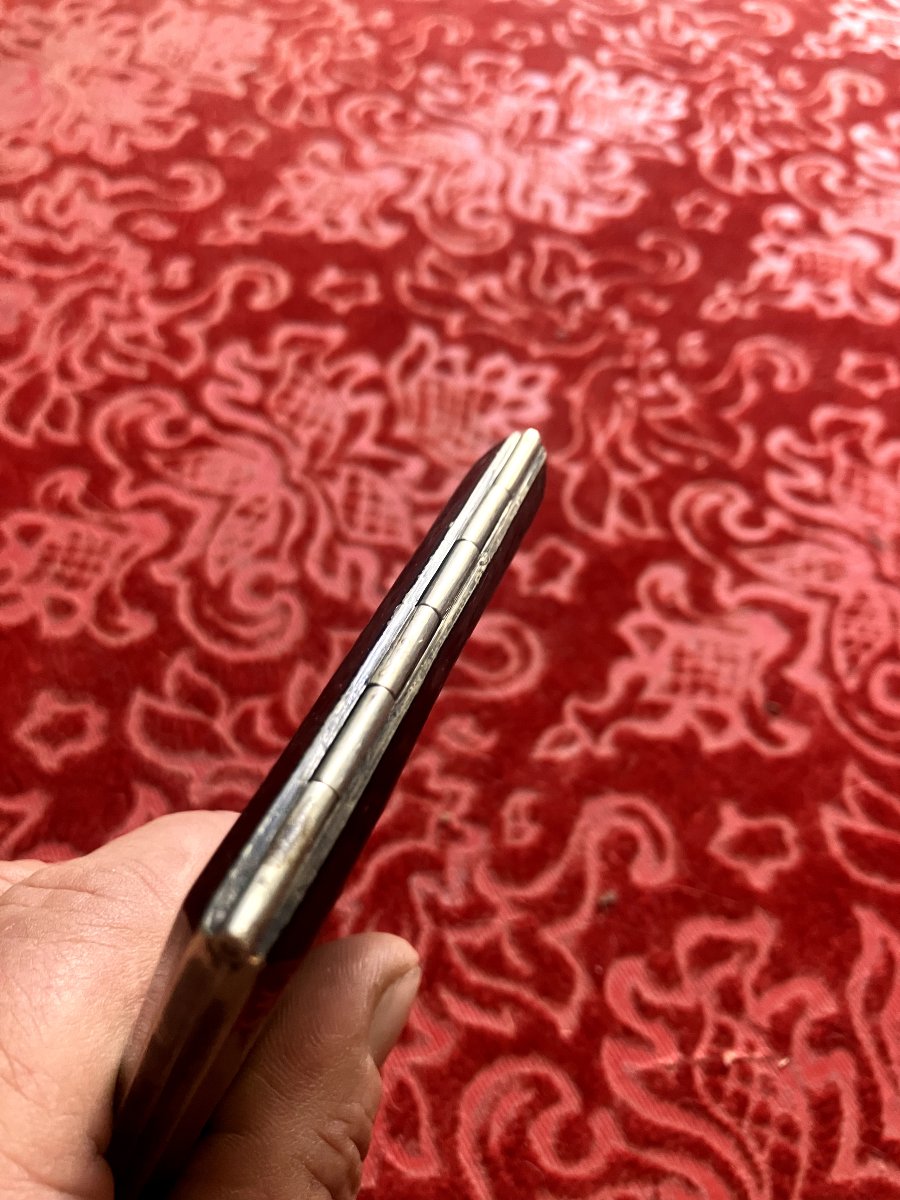 Art Deco Lacquer Cigarette Case On Alpacca-photo-5