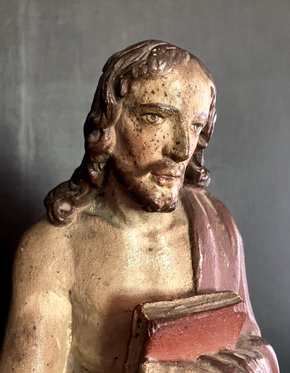 Sculpture de Saint Jean Baptiste - Bois sculpté - début XIXe.