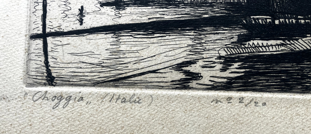 Aurèle Barraud 1903-1969 Large Etching -photo-4