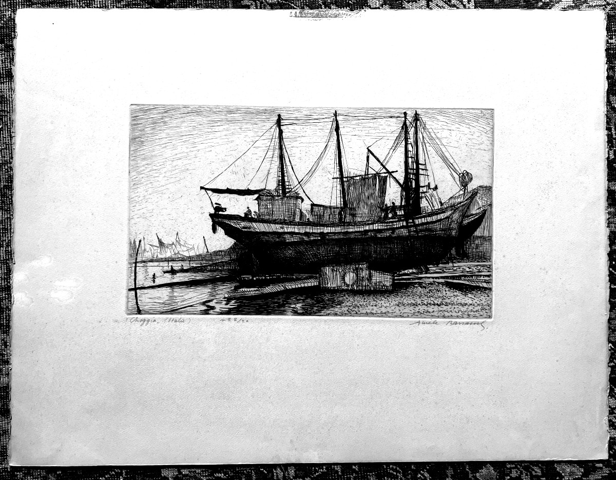 Aurèle Barraud 1903-1969 Large Etching 