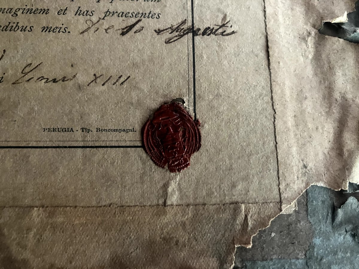 Relique sainte face du Christ voile de Véronique 1849 - Cachet Vatican 1897-photo-3