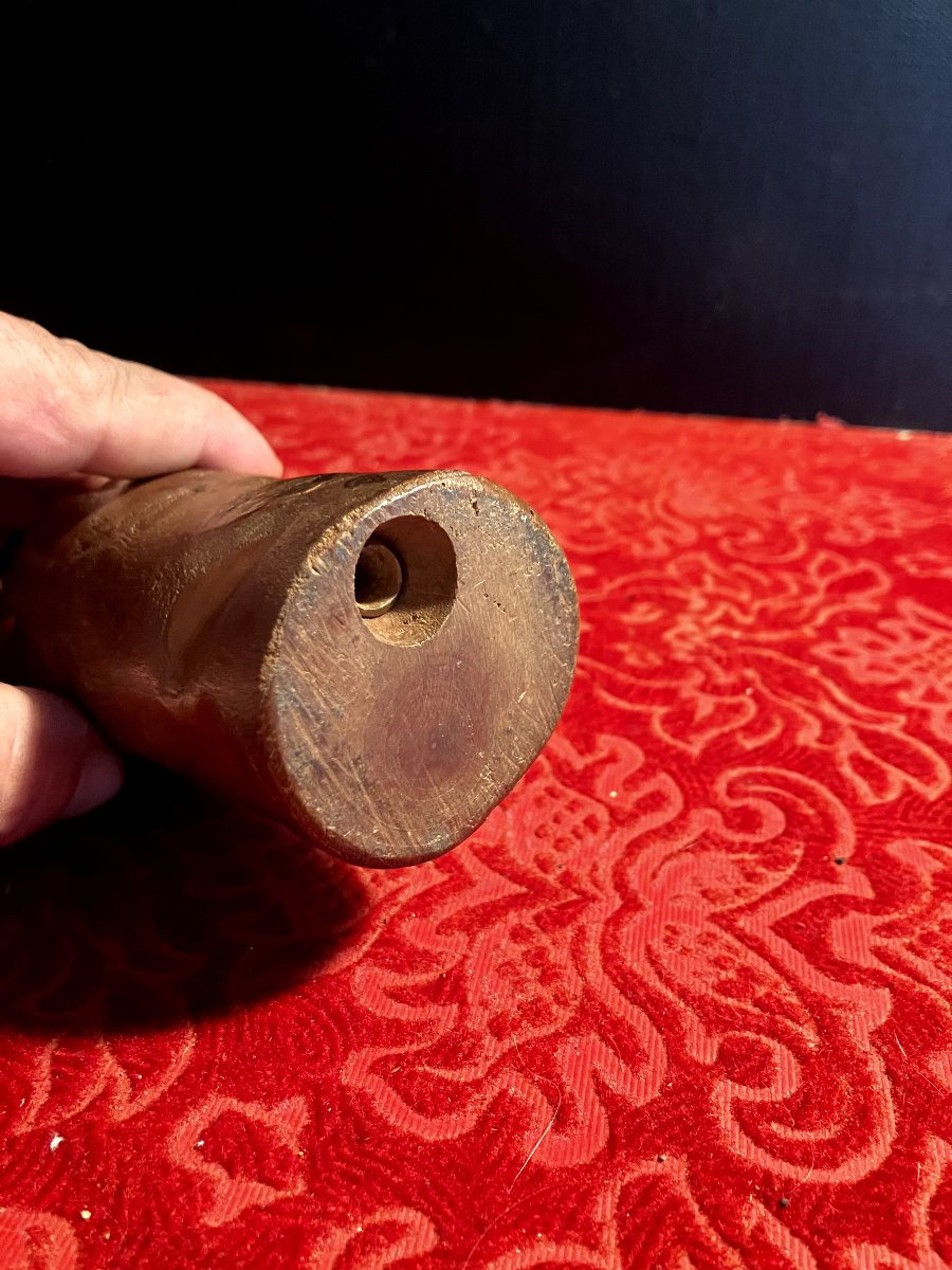 Pipe et porte cigarette - Personnage en bois sculpté - Art populaire-photo-5
