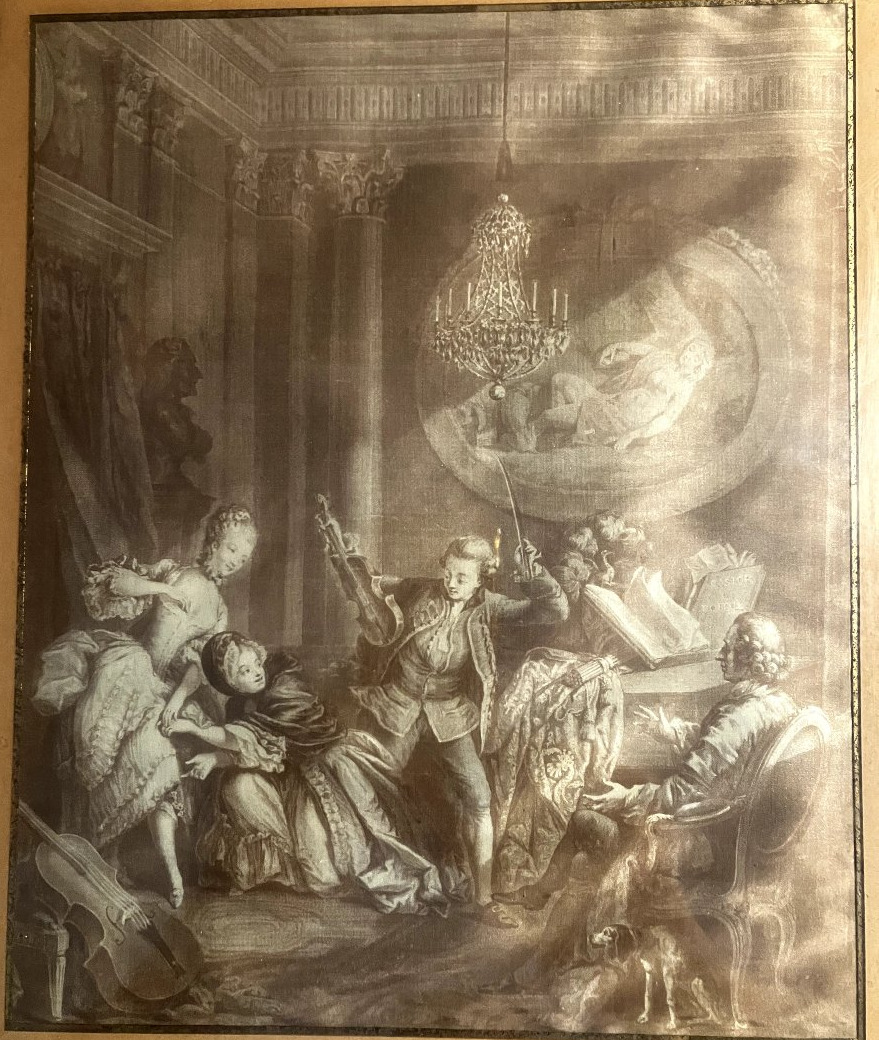 Estampe sur tissu fin XVIIIe début XIXe " Le chemin de la fortune " par Voyez et Baudoin-photo-3