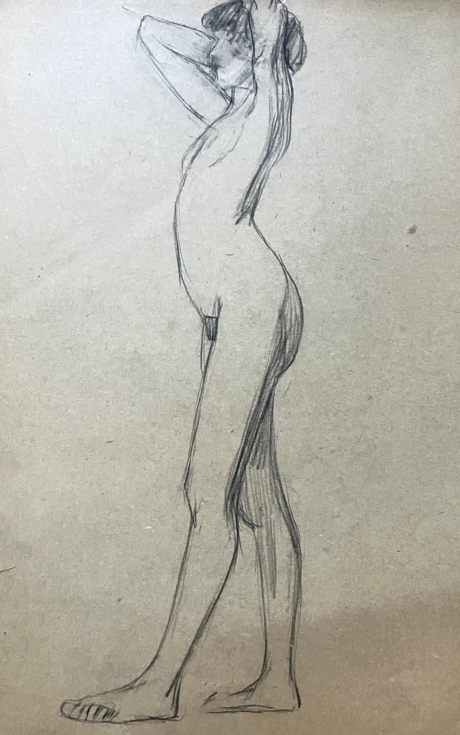 Lot de dessins d'études académiques - nu féminin - début 20e - Beaux arts #2