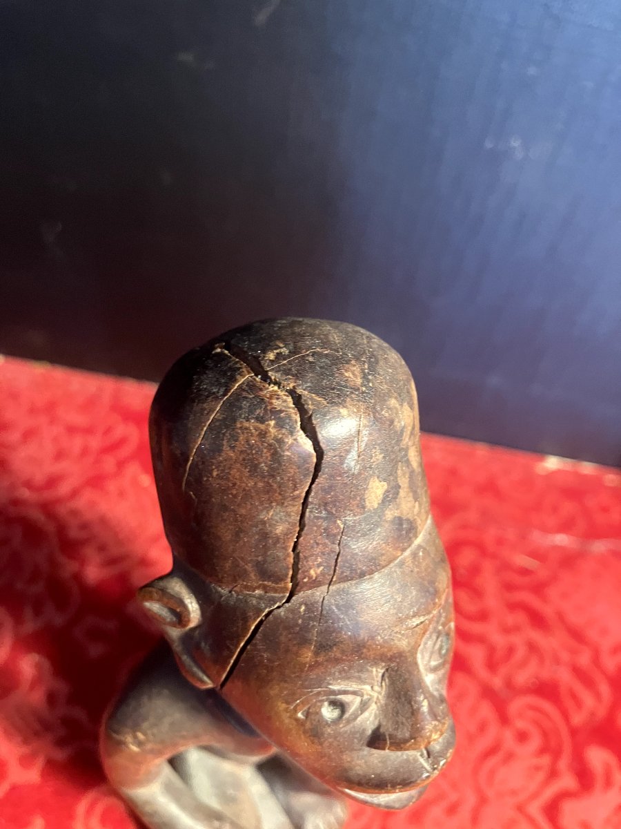 Carved Wooden Statuette / Kakongo Or Tomb (congo) / Mid-20th Century-photo-6