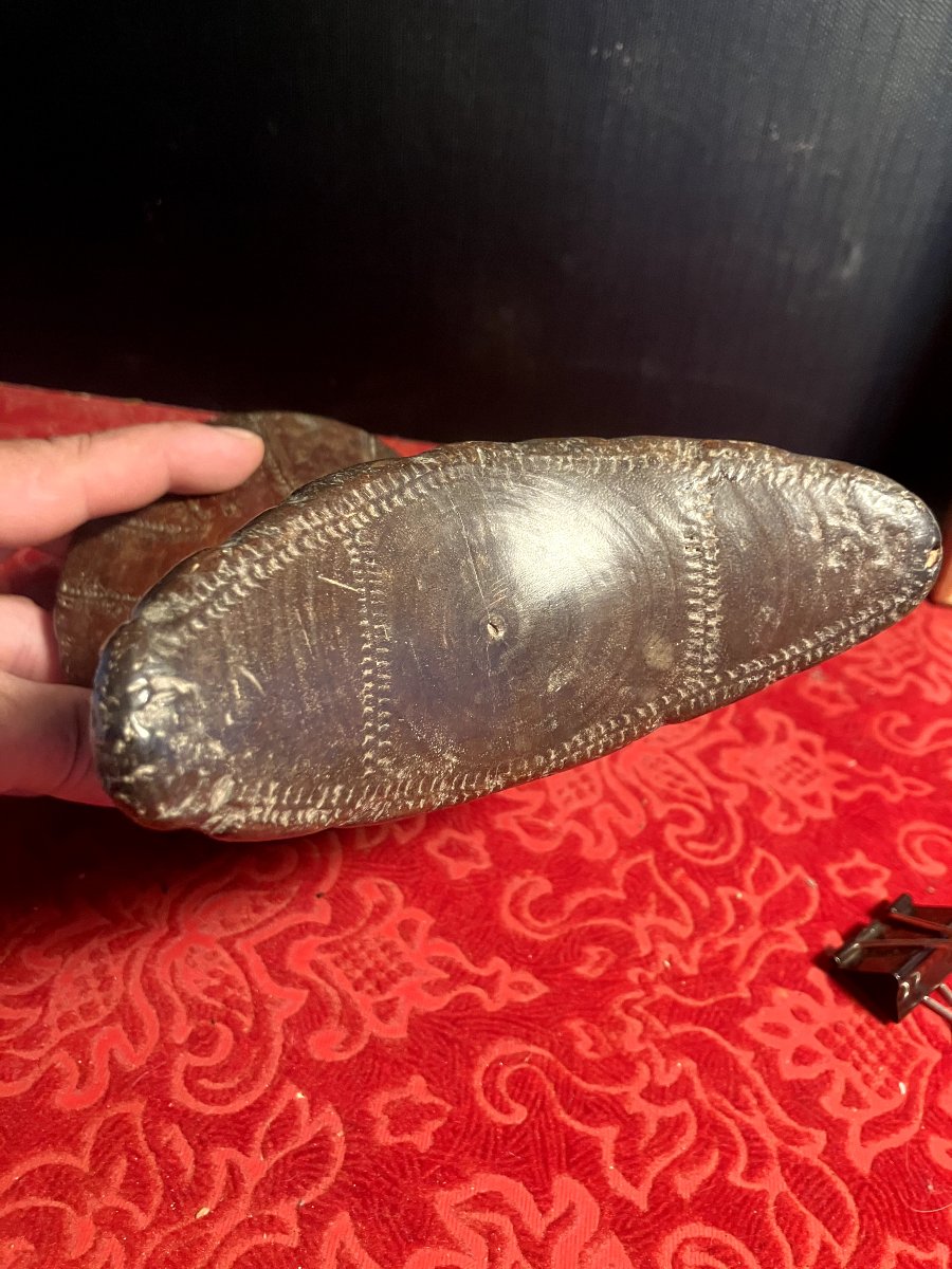 Carved Wooden Neck Rest Or Headrest. Ethiopia. Antique Patina.-photo-5