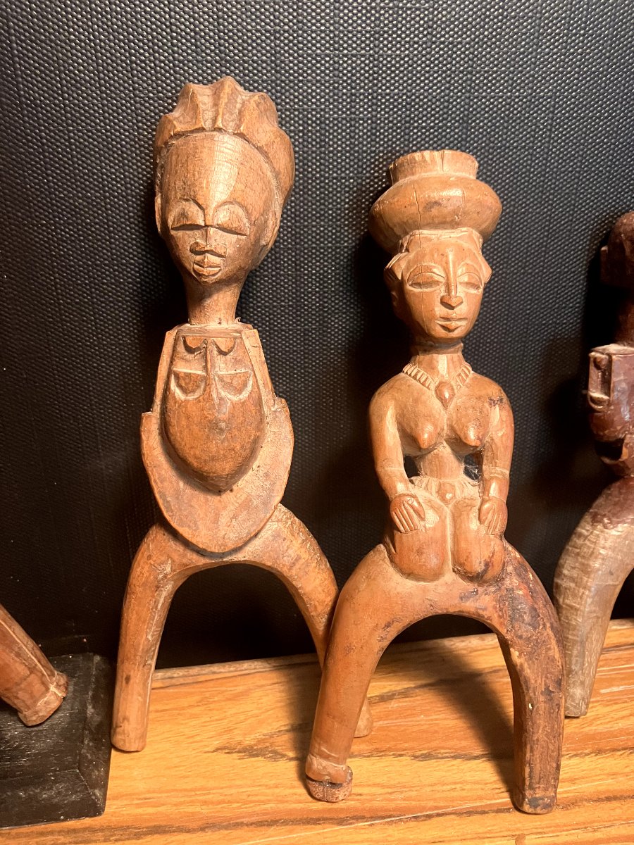 Collection  - lot de 12 lance-pierre africain / Différentes ethnies / Bois sculptés-photo-5