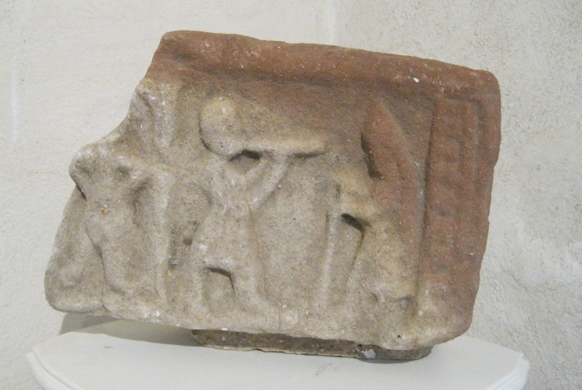 Fragment Of A Frieze Decorated With Musicians And Interlacing - Romanesque X-xith Century