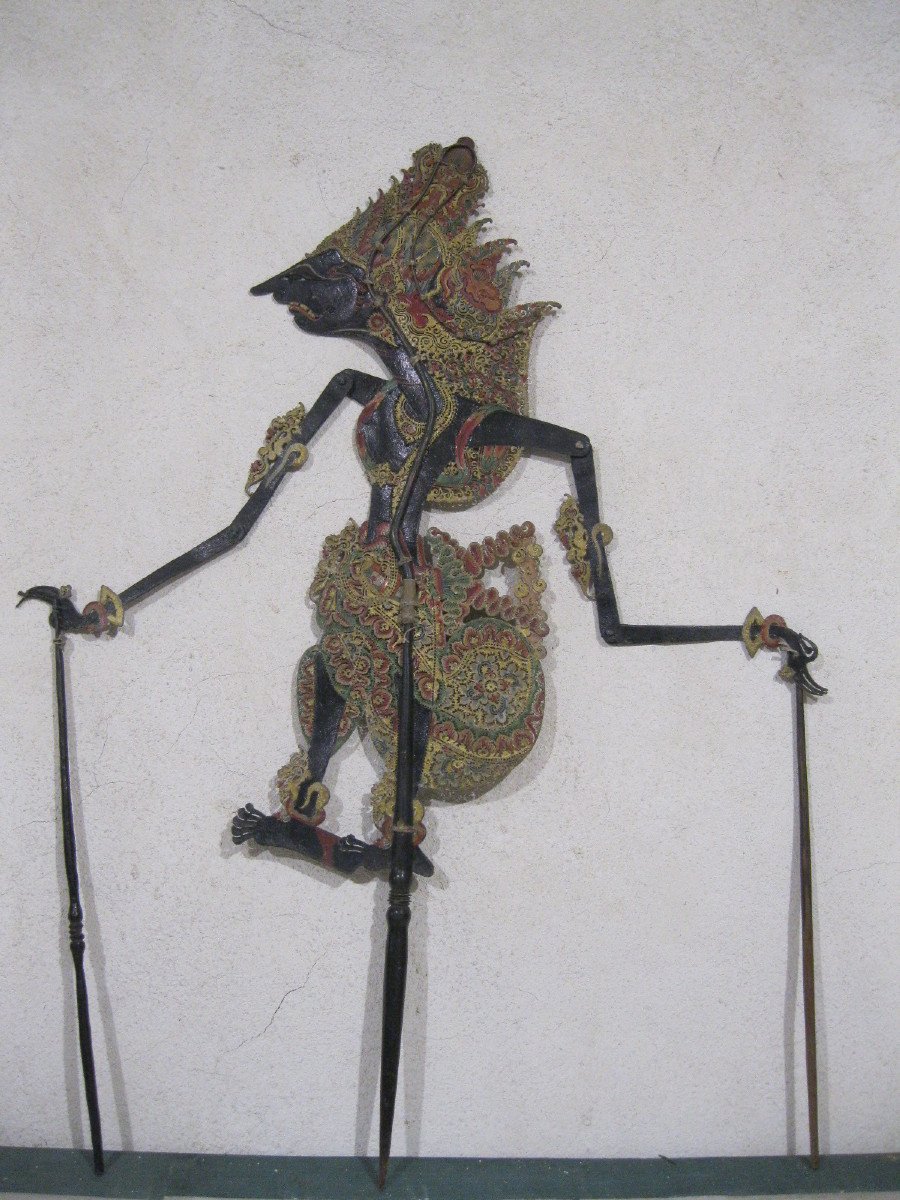 Marionnette de théâtre d'ombre  Wayang Kulik - Indonésie - XIXe-photo-2