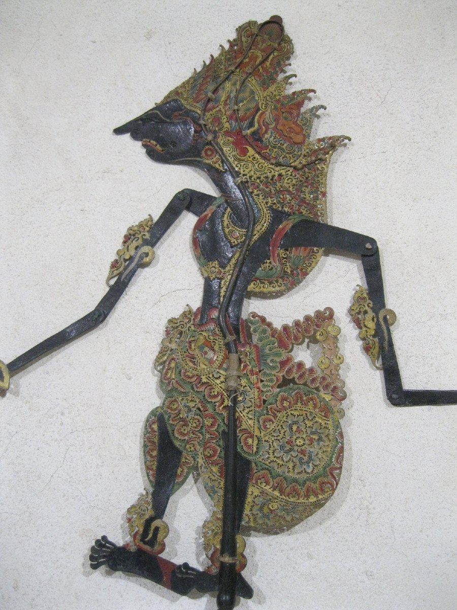 Marionnette de théâtre d'ombre  Wayang Kulik - Indonésie - XIXe