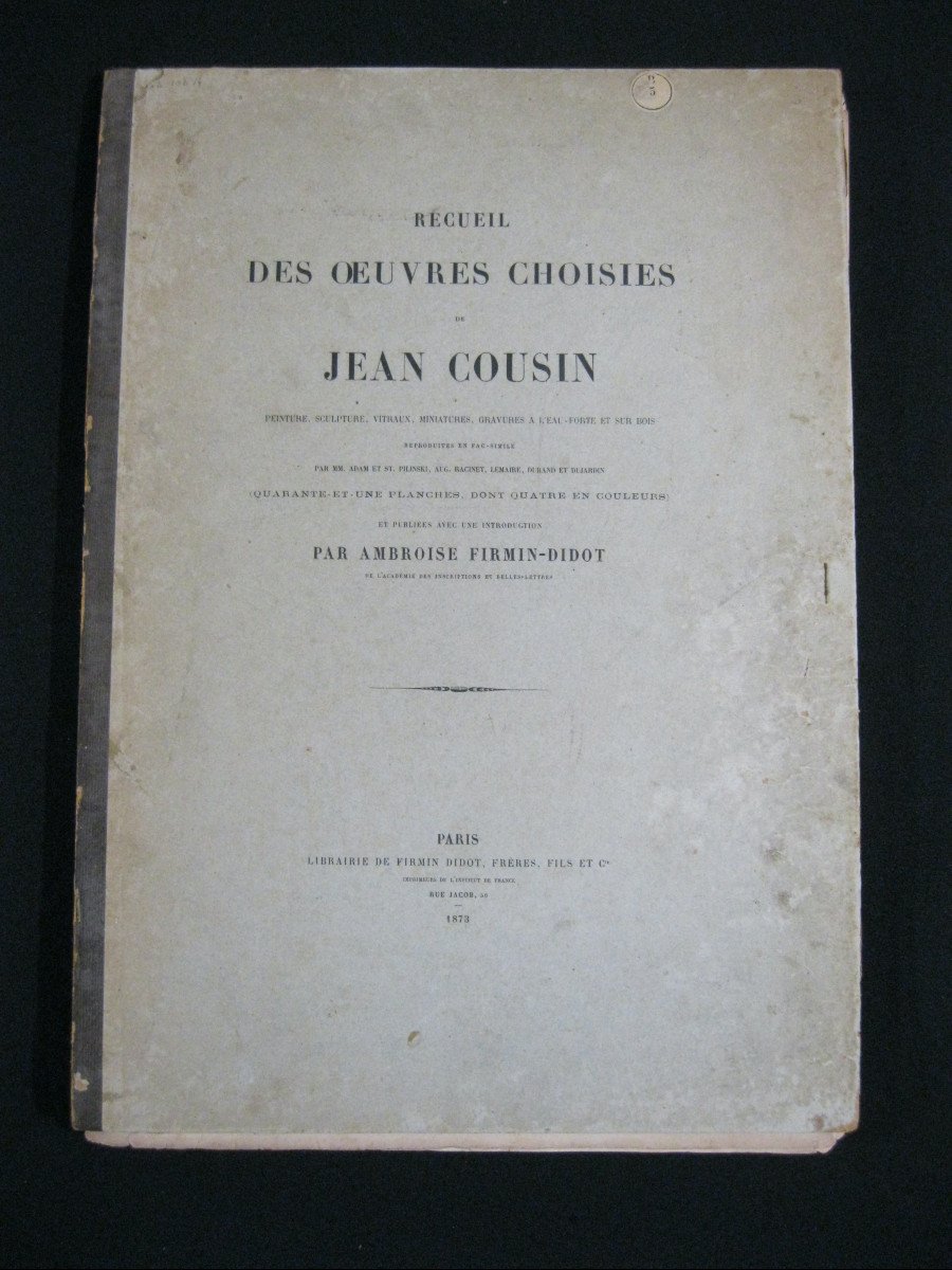 Recueil Des Œuvres Choisies De Jean Cousin - Firmin-didot 1873-photo-2