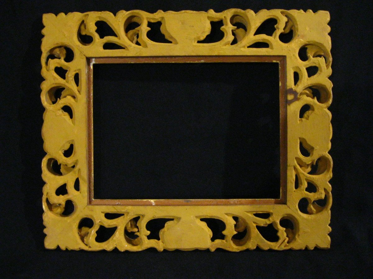 Carved And Gilded Wood Frame - Italian Work - Early 20th Century - Interior Rebate 24x17.8cm-photo-2