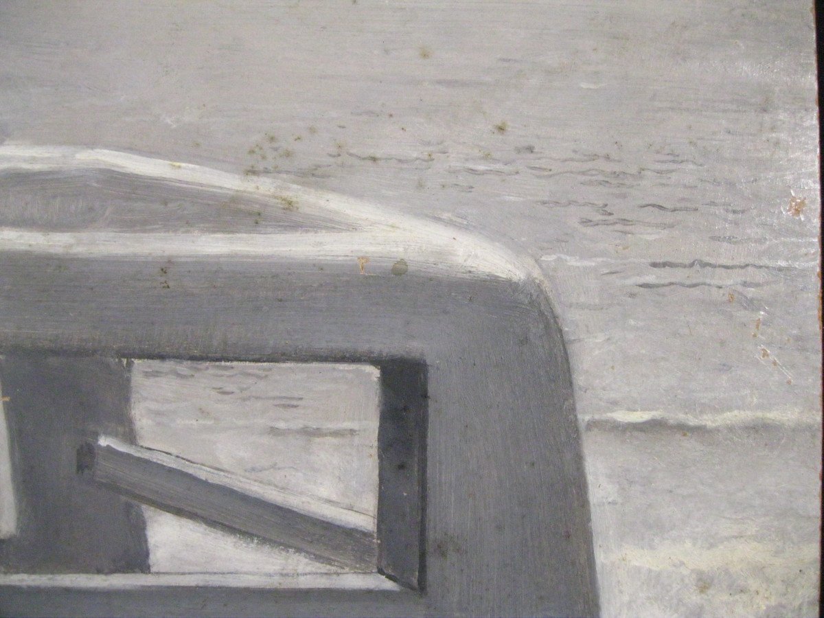 Ernest Ange Duez (1843-1896) - Elegant By The Sea (villerville?) - Grisaille On Cardboard-photo-3