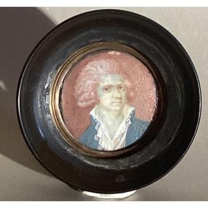 Portrait Miniature D’un Révolutionnaire - Daté 1790.