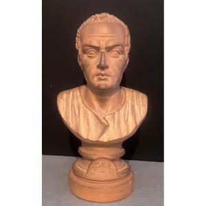 Maurice Journès 1831-1905 - Buste de Cicéron - terre cuite signée et datée 1883