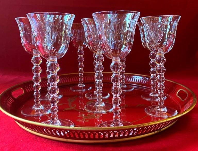 Saint Louis Bubble Crystal Wine Glasses