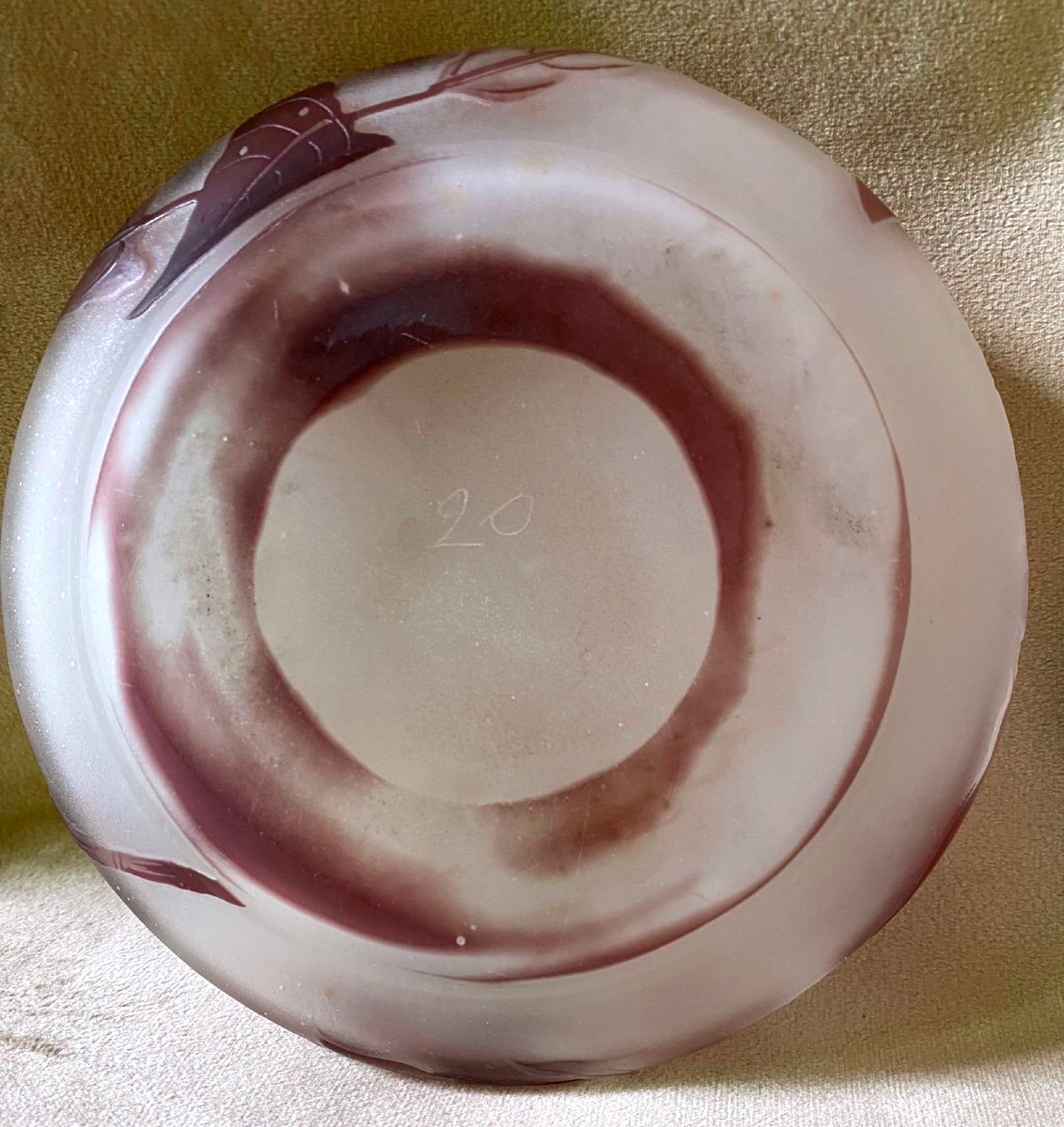 Bonbonnière en pâte de verre Gallé-photo-3