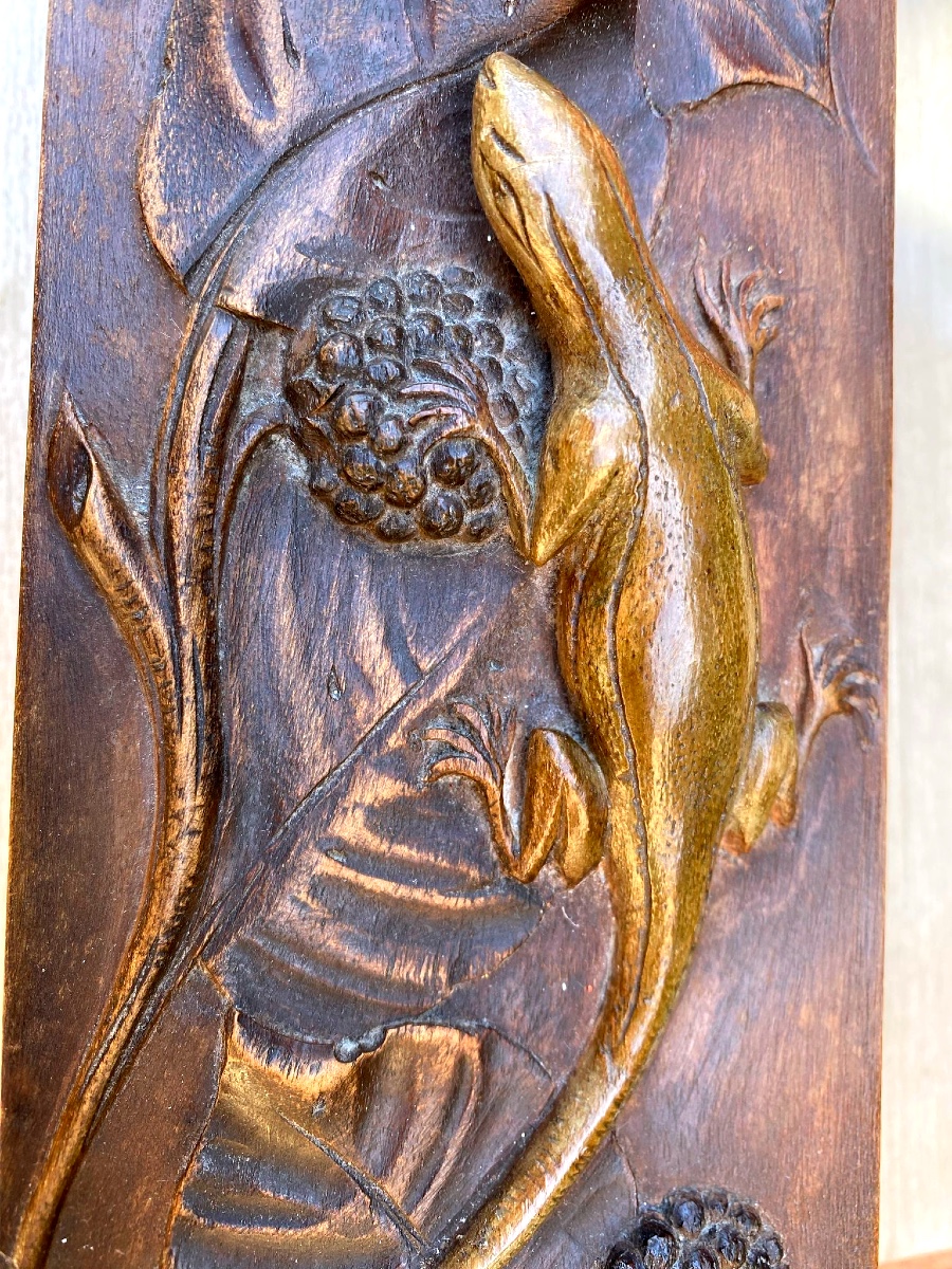  Coffret en acajou  sculpté-photo-2