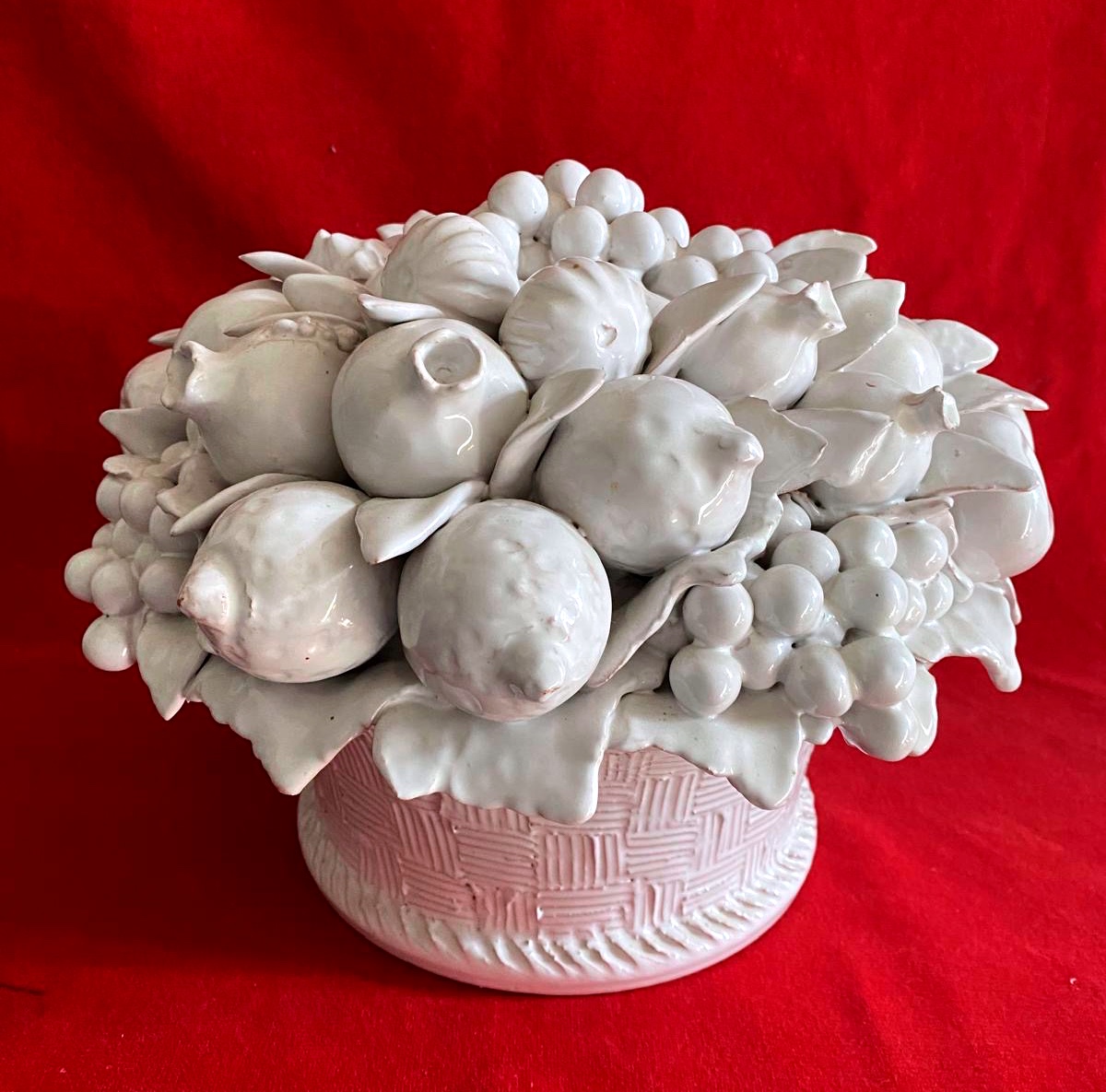 Fruit Basket In Malicorne Earthenware